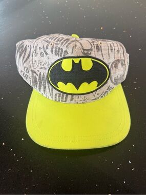 Batman Lime Green and Gray Kids Hat with Logo
